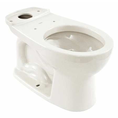 TOTO Toilet Bowl, 1.28 gpf, Gravity Fed, Floor Mount, Round, Cotton C743E#01