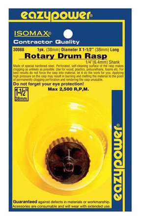 Eazypower Rotary Drum Rasp, 1-1/4 In., 1 pcs. 30088