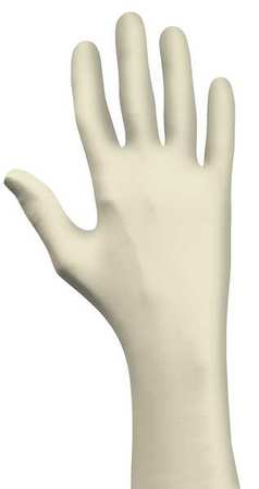 SHOWA 5005PF, Disposable Hand Protection Gloves, 5 mil Palm, Latex, Powder-Free, L, 100 PK, Natural 5005PFL