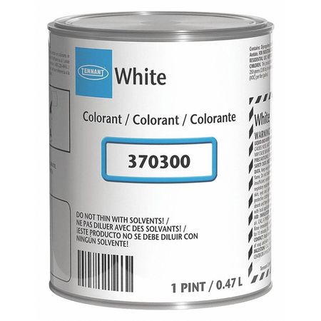 TENNANT Colorant, 1 pt., White 370300
