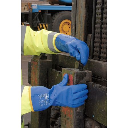 Ansell 13" Chemical Resistant Gloves, Natural Rubber Latex, 10, 1 PR 62-401