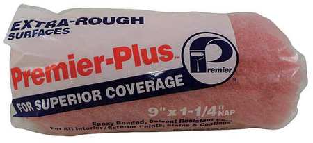 PREMIER 9" Paint Roller Cover, 1-1/4" Nap, Polyester/Knit 967