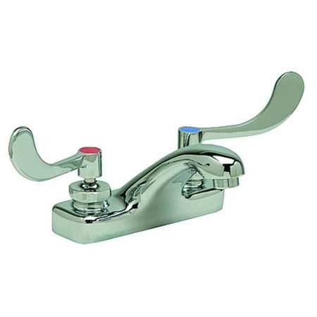 Zurn Wristblade Handle 4" Mount, 2 Hole Low Arc Bathroom Faucet, Polished chrome Z81104-XL-3M