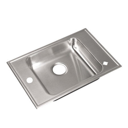 JUST MANUFACTURING Drop-In Classroom Sink, Drop-In Mount, 2 Hole, Stainless steel Finish CRAADA1725A55LM-J