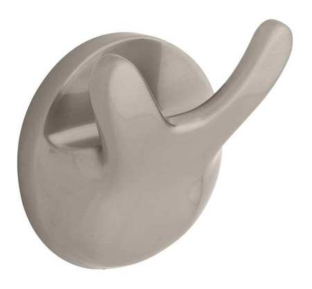 Franklin Brass Bathroom Hook, 2 Hook, 1-5/8In D, Satin 127766