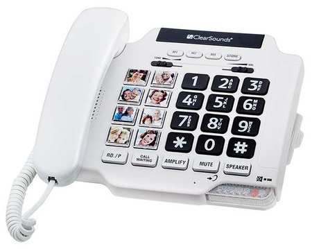 Clearsounds Telephone, Corded, White CSC500