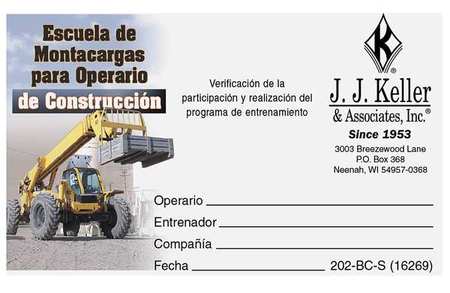 JJ KELLER Wallet Card, Workplace Safety, PK50 16269