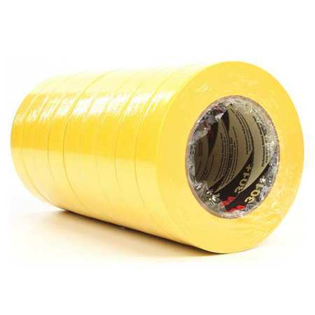 3M Masking Tape, Yellow, 24mm x 55m, PK36 301+