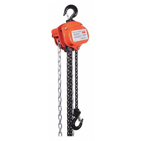 DAYTON Manual Chain Hoist, 1000 lb., Lift 15 ft. 29XP25