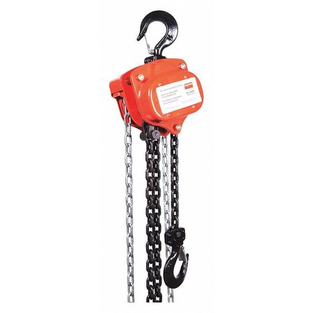 DAYTON Manual Chain Hoist, 2000 lb., Lift 20 ft. 29XP29