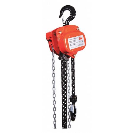 DAYTON Manual Chain Hoist, 4000 lb., Lift 10 ft. 29XP30