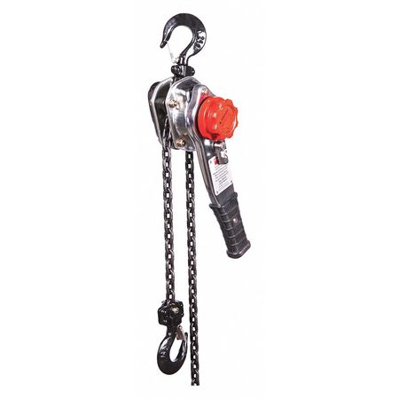 DAYTON Lever Chain Hoist, 1,500 lb Load Capacity, 20 ft Hoist Lift, 29/32 in Hook Opening 29XP37