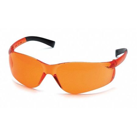 PYRAMEX Safety Glasses, Orange Scratch-Resistant S2540S