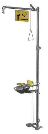 BRADLEY Halo Shower with Face/Eyewash, 26-13/16inW S19314SS