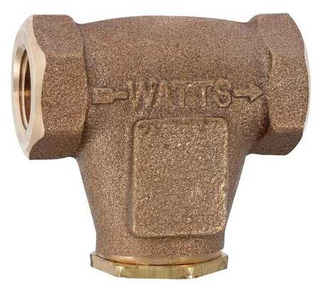 WATTS 1/8", FNPT x FNPT, Lead Free Cast Copper Silicon Alloy, In-Line V Strainer, 250 psi 1/8 LF27