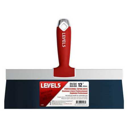 LEVEL 5 TOOLS Taping Knife, BS, Soft Grip, 12 5-127