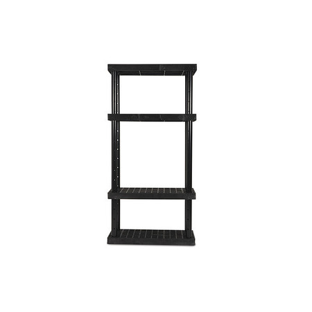 SPC INDUSTRIAL Dura-Shelf Adjustable Grid Top, 4 Shelves, Black AS3616X4
