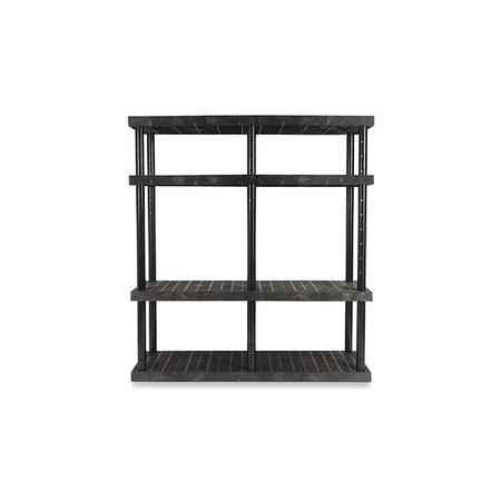 SPC INDUSTRIAL Dura-Shelf Adjustable Grid Top, 24 in D, 66 in W, 72 in H, 4 Shelves AS6624X4