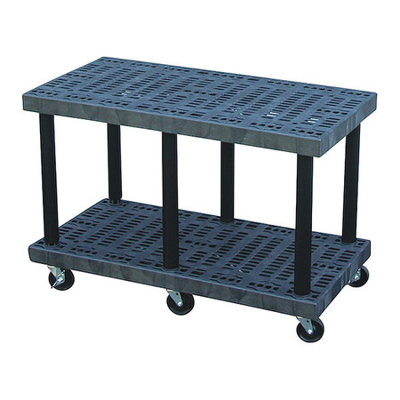 SPC INDUSTRIAL Modular-Kart, Recycled HDPE, 2 Shelves, 750 lb K4824B