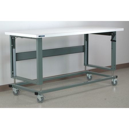 STACKBIN Workbench, Mobile, Hand, Crank, Lift, Adj. P6030-2500