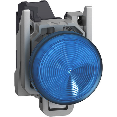 SCHNEIDER ELECTRIC Pilot Light, Blue, 22mm, LED XB4BVBM6GEX