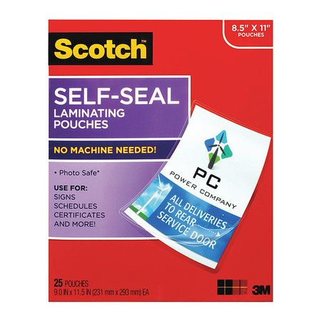 SCOTCH Self-Sealing Laminating Pouches, PK12 LS854WC