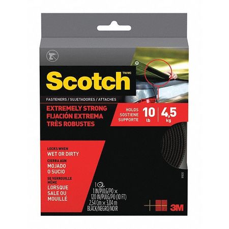 SCOTCH Reclosable Fastener, 10 ft, 1" Wd, 4 PK RF6761