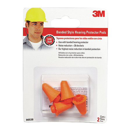 3M Replacement Pods, Banded Protector, 9, PK10 90538-2-10DC