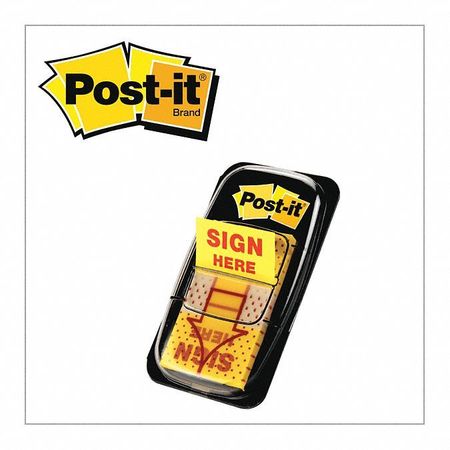 POST-IT Sign Here Flags, 1"x1.7", Yellow, 4/p, PK4 680-SH12