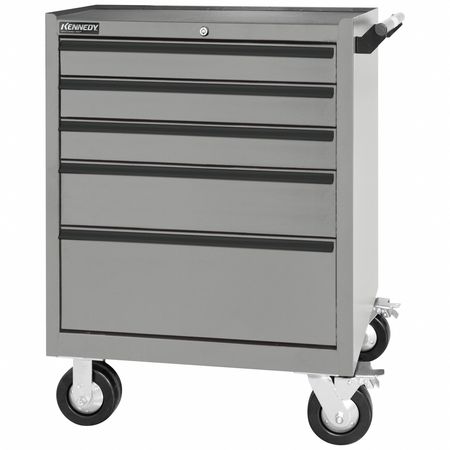 KENNEDY Maintenance Pro(TM) Rolling Tool Cabinet, 5 Drawer, Gray 94VLF10901B