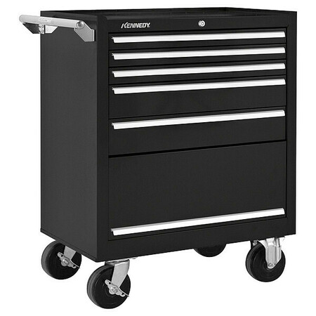 KENNEDY Rolling Tool Cabinet, 5 Drawer, Black, 29 in W 295XBK