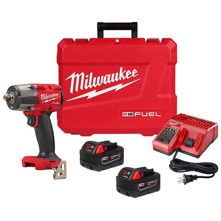 Milwaukee Tool M18 FUEL 1/2 in. Mid-Torque Impact Wrench with Pin Detent Kit 2962P-22R