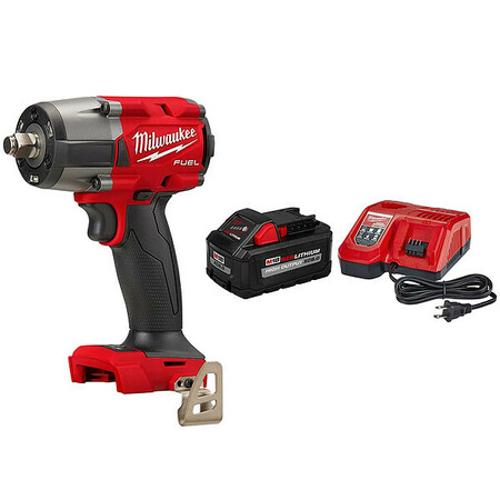 MILWAUKEE TOOL Impact Wrench and Battery Kit 2962-20, 48-59-1880