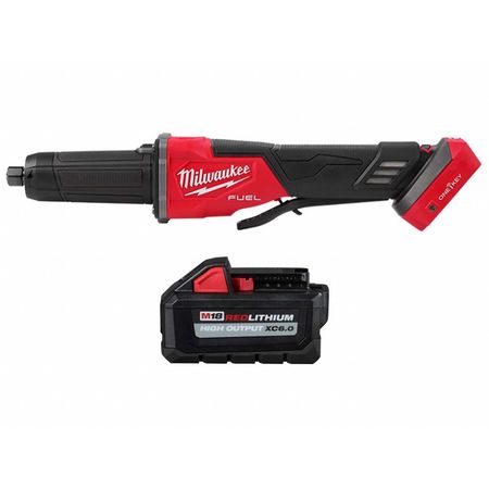 Milwaukee Tool Grinder and Battery, 20,000 RPM, Paddle 2984-20, 48-11-1865