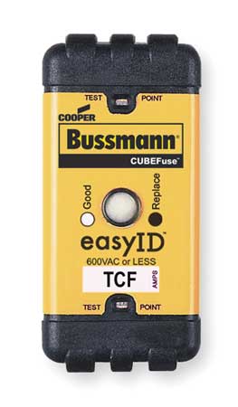 EATON BUSSMANN Plug Fuse, TCF Series, Time-Delay, 70A, 600V AC, Indicating, 300kA at 600V AC, 100kA at 300V DC TCF70