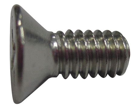Zoro Select #8-32 x 1 in Phillips Flat Machine Screw, Plain 18-8 Stainless Steel, 100 PK U51300.016.0100