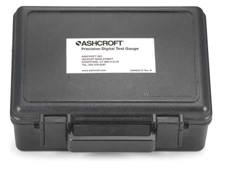 ASHCROFT Hard Carrying Case, 7 In. H, 4 In D, Black 201B112-01 Carrying Case