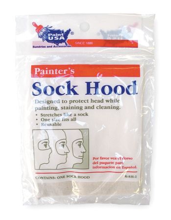 Zoro Select Painters Sock Head, Cotton Knit, White 2AJU1