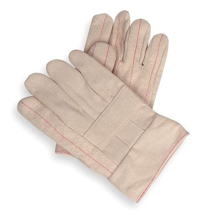 CONDOR Hot Mill Gloves, White, Men's L, PR 2AP57