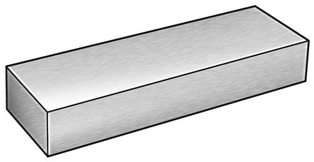 Zoro Select Bar Stock, Aluminum, 6063, 1/8x1 1/4 In, 8ft 6ALX3