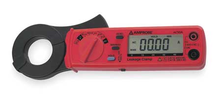 AMPROBE Digital Current Leakage Tester, LCD, CAT II 600V Safety Rating AC50A