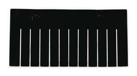 Akro-Mils Plastic Divider, Black, 15 1/4 in L, Not Applicable W, 7 31/64 in H, 6 PK 42168