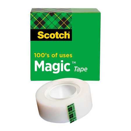 3M Office Tape, Transparent, 3/4 In x 36 yd. 810
