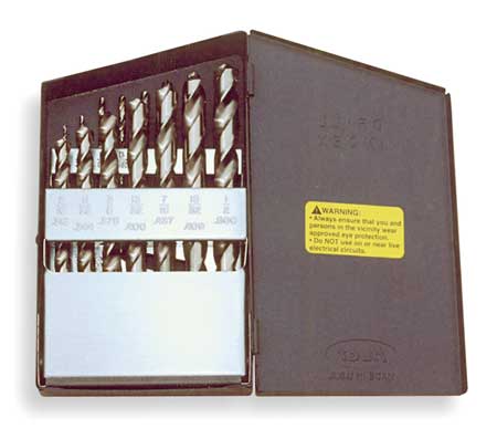 CLE-LINE 15PC 3/8 Reduced Shank General Purpose Jobber Drill Set Cle-Line 1900 Steam Oxide HSS 1/16-1/2x1/32 C21156