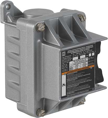 SQUARE D Manual Motor Switch, NEMA, 600VAC, 2P, M-0 2510KR2