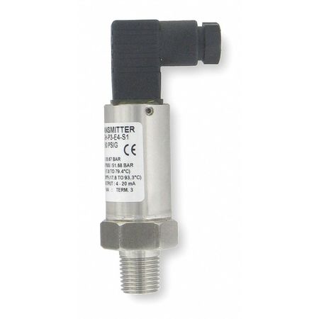 DWYER INSTRUMENTS Vacuum Transducer, 30 to 0 In Hg, +/-1 Pct 628-00-GH-P1-E4-S1