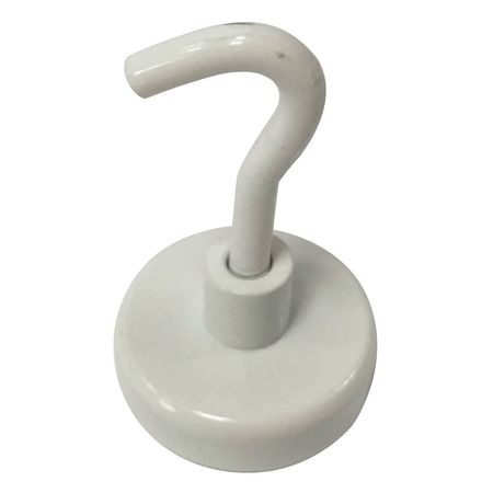 Zoro Select Magnetic Hook, White, 9 Lb, 1 In Dia 3DXY6