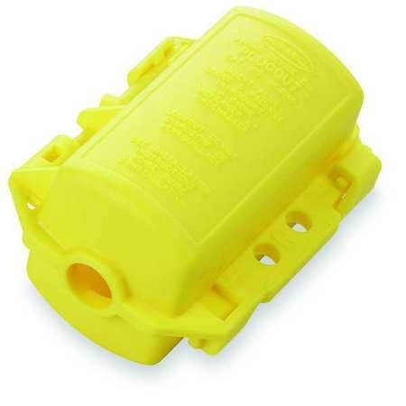 HUBBELL WIRING DEVICE-KELLEMS Plug Lockout, Yellow, 5/16 In. Dia. HLDMP