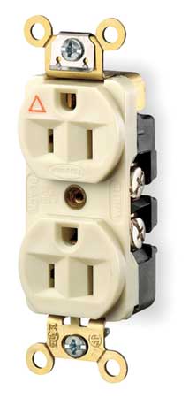 HUBBELL 15A Duplex Receptacle 125VAC 5-15R IV IG5262I