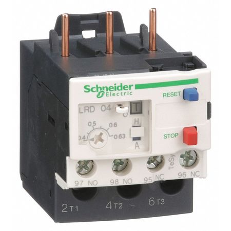 SCHNEIDER ELECTRIC Overload Relay, Class 10, 0.4 to 0.63A LRD04